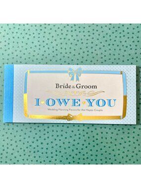Bride & Groom I Owe You Wedding Planning Favors Booklet Novelty Gift